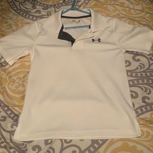 Boys under armour polo size 6 white